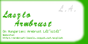 laszlo armbrust business card